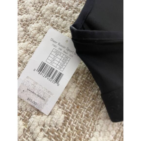 Le Mystere Bra 34B Sheer Illusion Wirefree Lightly Padded Plunge NEW NWT - Picture 10 of 10